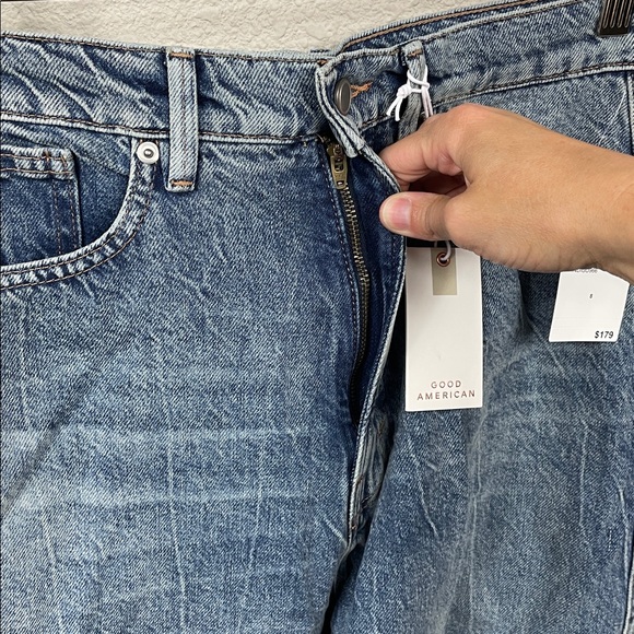 NWT Good American Good Extreme Barrel Jeans High Rise Wide Loose Indigo Sz 8 29 - Picture 6 of 14